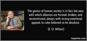 society is in fact the ease with which alliances are formed, broken ...