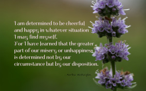 am determined to be cheerful... quote wallpaper