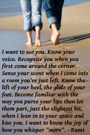 Want To See You. Know Your Voice. Recognize You When You First Come ...