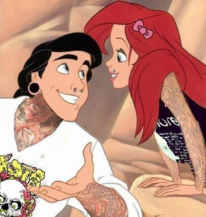 40 Disney Characters With Tattoos And Piercings!