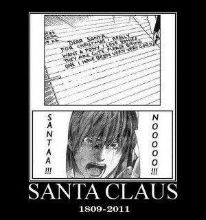 death note lights letter to santa by LittleMissTG
