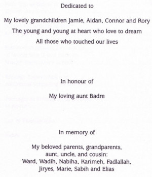 Book Dedication Page Examples