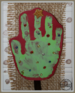Handprint Christmas Tree Apron