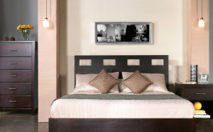... Beautiful Cushoins Wooden Bed Frame Simple Interior Design Bed Room