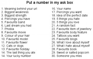 ask ask me numbers message word vomit nubmer