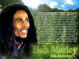 Bob Marley Herb Quote