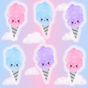 ... cute aw adorable ice cream cotton candy pastel kawaii cute food eat