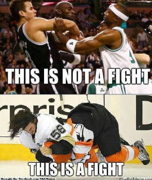 Hockey fights are real fights