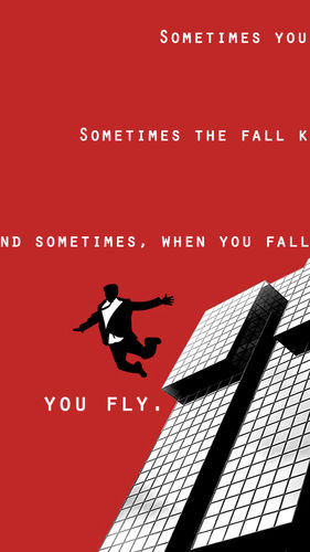 Free Falling Red wallpaper for Nokia N8