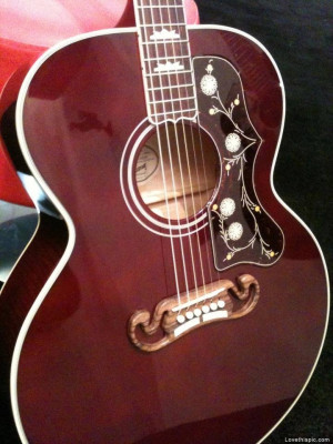 Wine Red Gibson Acoustic Guitar