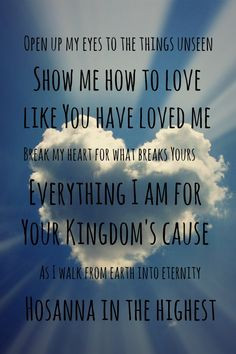 Hosanna -- Hillsong United one of my all time favorite worship songs ...
