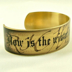... Bracelet - Richard III Quote - Now Is The Winter Of Our Discontent