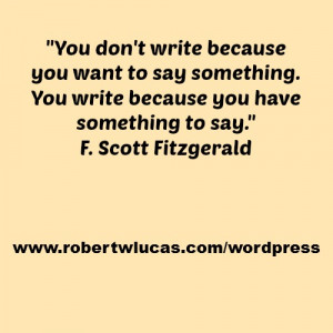 Inspiring Quote for Writers and Authors – F. Scott Fitzgerald