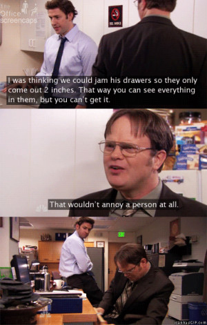 The Office Jim Dwight The Office pranks pranks funny The Office