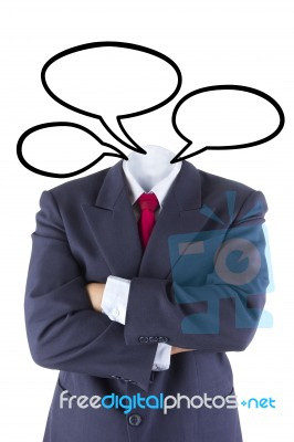 Invisible Businessman Blank Quote Stock Photo