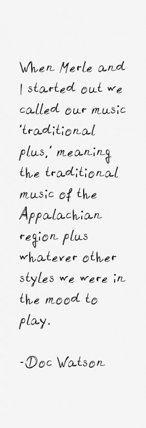 Doc Watson Quotes & Sayings