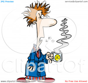 Clip Art Tired Cartoon Man