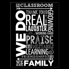 In Our Classroom | Black | Inspirational Quote Subway Art | 18x24 ...