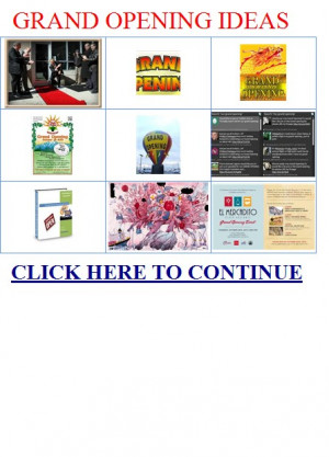 Grand Opening Decorations