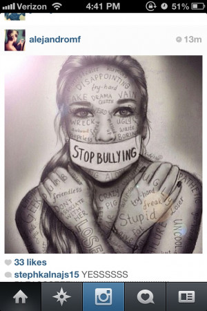 Stop bullying ! Words do hurt 