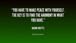 Peace with Yourself Quotes