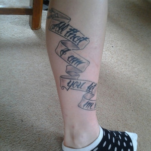Tribute tattoo in memory of my father. Lyrics from 'Wonderful Life' by ...