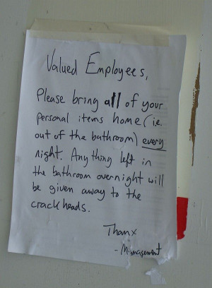 Given To Crack Heads - Funny Note