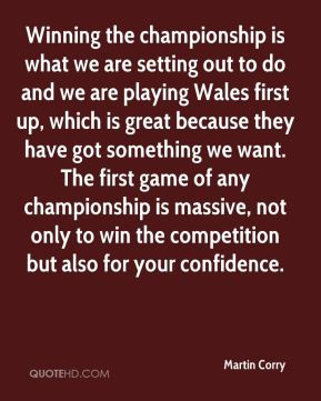 ... game of any championship is massive, not only to win the competition