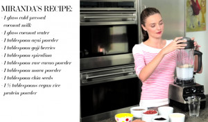 Miranda Kerr supermodel health secrets and recipe videos for Net A ...