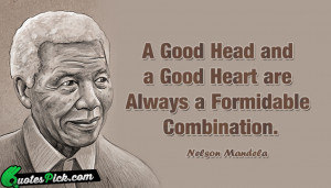 Nelson Mandela Quote Good Head