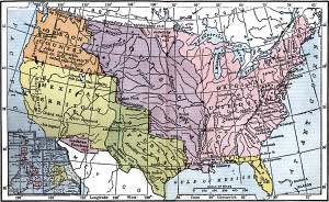 Outline of the United States Territorial Acquisitions Map