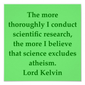 Lord Kelvin quote Posters
