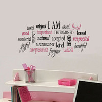 am Positive word collage for girls Teen girl vinyl wall design decor ...