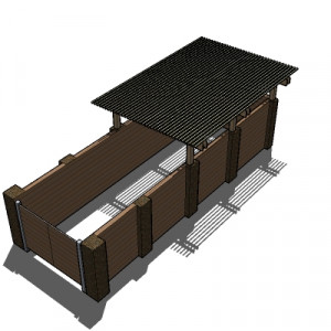 Dumpster Enclosure 2 3D Model