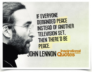 peace instead of another television set then there d be peace