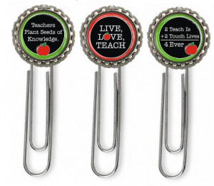 Personalized Teacher Bookmark Quotes Large Paperclip