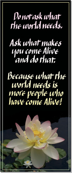 Come Alive, Howard Thurman, Calligraphy Art Plaques, Inspirational ...