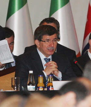 Turkey's Amet Davutoglu speaks at the Council of Europe Convention on ...