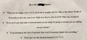 ... Entire School Year Writing Down Chemistry Teacher’s Hilarious Quotes
