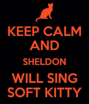 Sheldon will sing soft kitty