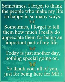 ... Today is just another day, nothing special going on. So thank you, all