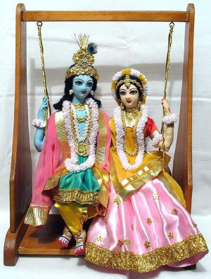 Radha Krishna - The Divine Couple on a Swing