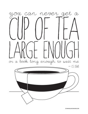 Large Cup of Tea : Home or Kitchen Decorative Printable