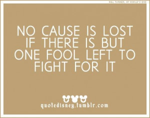 No cause is ever lost....