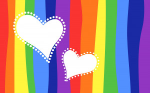 Rainbow Color Heart HD Wallpaper