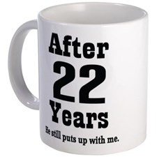 22nd Anniversary Funny Quote Mug for