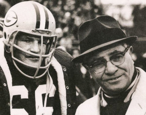 Ray Nitschke and Vince Lombardi.