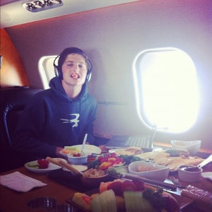 From Instagram. Zachary Dell aboard his father's private jet.