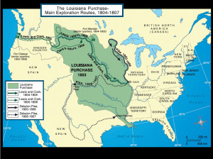 Map Showing The Territory Louisiana Purchase