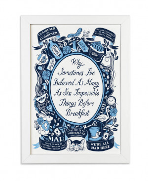 homepage > LUCY LOVES THIS > ALICE IN WONDERLAND, FAMOUS QUOTES PRINT